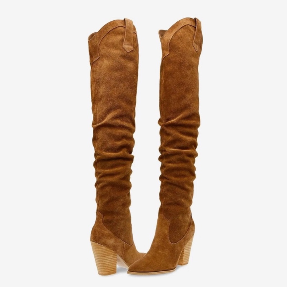 Steve Madden Tan Over the Knee Boots